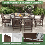 HDPE Outdoor Patio Dining Set - Image 4