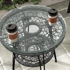 Furniture of America Ysar Boho 19-inch Round Coffee Table Outdoor - Image 12