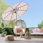 Best Choice Products 10ft Solar Polyester LED Lighted Patio Umbrella w/Tilt - Image 2