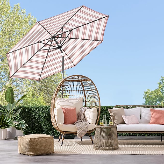 Best Choice Products 10ft Solar Polyester LED Lighted Patio Umbrella w/Tilt - Image 2