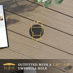 VICLLAX 5 Pieces Patio Dining Set, Outdoor Furniture Set Includes 37.8" Square - Image 5