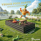 YITAHOME 72x36x12 in 2pcs Galvanized Raised Garden Bed Kit, Large Metal Planter - Image 7