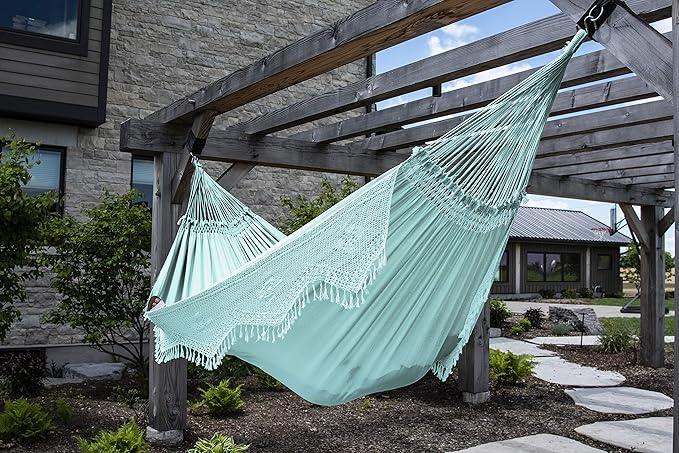 Vivere Authentic Brazilian Cotton Hammock - 450 lb Capacity - Image 5