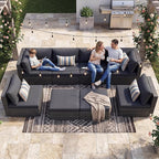 NICESOUL 8 Seater Modern Luxury Outdoor Furniture Set, Extra Large PE Wicker by NICESOUL
