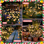 Solar Garden Lights, Warm White LED Swaying Solar Flowers Light - Image 4
