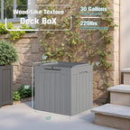 Devoko 30 Gallon Resin Deck Box 2 Pack Outdoor Indoor Waterproof Storage Box - Image 7