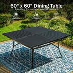 PHI VILLA Large Outdoor Square Dining Table - Image 4
