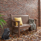 Psilvam Garden Bench, 2-Person Poly Lumber Patio Bench, All-Weather Outdoor - Image 2