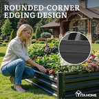 YITAHOME 6x3x1ft 2pcs Large Raised Garden Bed Kit, Galvanized Metal Planter Box - Image 6