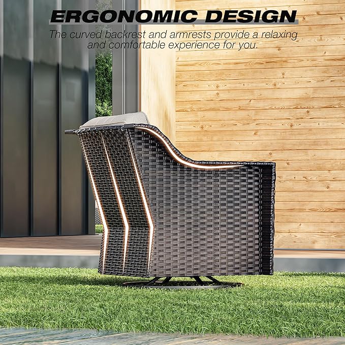Joyside Wicker Patio Furniture Sets, 7 Pieces Upgraded Large Size Outdoor - Image 7