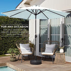 Best Choice Products 10ft Outdoor Table Compatible Steel Polyester Market Patio - Image 3