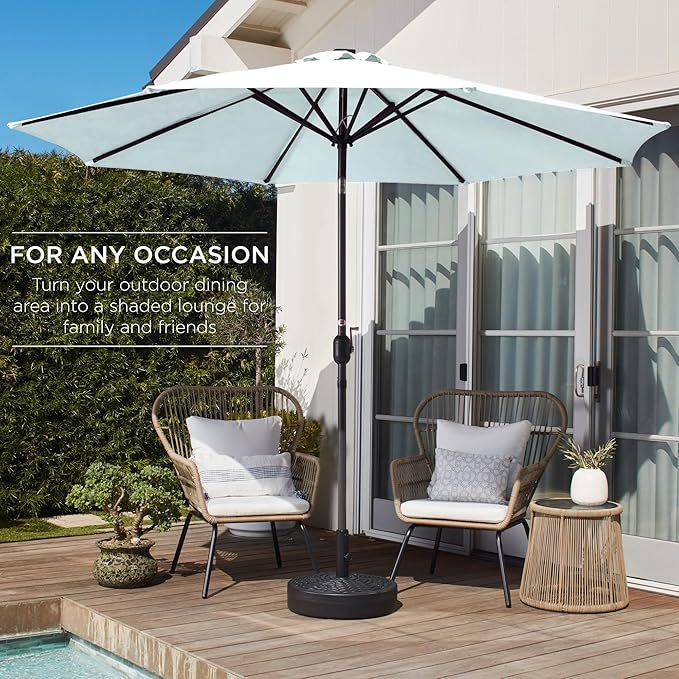 Best Choice Products 10ft Outdoor Table Compatible Steel Polyester Market Patio - Image 3