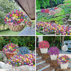 Bassion Artificial Flowers for Outdoors, 24 Bundles UV Resistant Fake Flowers - Image 3
