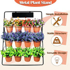 Sunnyglade 3-Tier Metal Plant Stand Rack Multiple Flower Pot Holder Shelf - Image 5