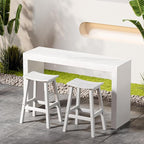Outdoor Bar Stools Set of 2, Waterproof Barstools, - Image 9