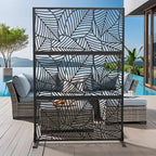 Casaphoria 72" H x 47" W Metal Outdoor Privacy Screen, Freestanding Decorative by Casaphoria