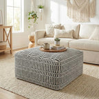 SIMPLIHOME Safford Square Pouf - Image 4