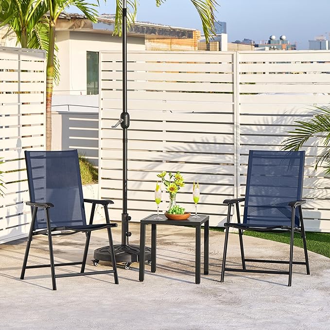 Yaheetech Patio Dining Chairs Set of 2, Portable Dining Chairs - Image 5