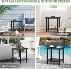 Outdoor Side Table, 2-Tier Small Outdoor Table - Image 7
