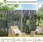 Casaphoria 72" H x 35" W Metal Outdoor Privacy Screen, Freestanding Decorative - Image 4