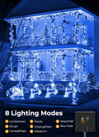 2-Pack 400LED 170FT Total Solar Outdoor Lights IP65 Waterproof Solar Powered - Image 6