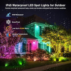 Halloween Christmas Outdoor Spotlights, 12W RGBW Colors Changing Landscape - Image 3