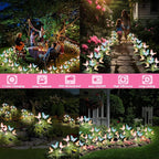 Solar Garden Lights 4 Pack Waterproof Decorative Solar Lights Outdoor - Image 6