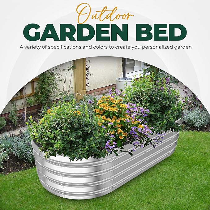 Utopia Home Galvanized Raised Garden Bed, 4 by 2 feet Lightweight Planter Boxes - Image 7