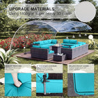 Kullavik 15 Pieces Outdoor Patio Furniture Set - Image 4
