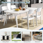 VECELO 4 Pack Stackable Dining Chairs, Plastic Patio Chairs - Image 7