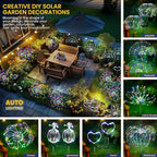 GIGALUMI Garden Decor Outdoor Lights 120LED 2Pack, Solar Garden Lights - Image 7