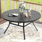 VICLLAX Round Patio Table with Adjustable Umbrella Hole - Image 7