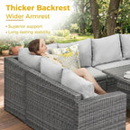 Wisteria Lane 7 Piece Patio Furniture Set, Wicker Patio Sectional - Image 5