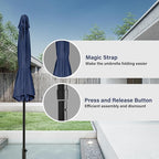 Simple Deluxe 9' Patio Umbrella Outdoor Table Market Yard Umbrella - Image 4