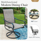 Sophia & William Patio Dining Set, 1 Square Wood Like Umbrella Table 37" - Image 4