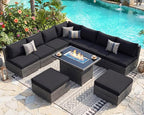 NICESOUL 10 Pcs Outdoor Sectional Set - Image 2