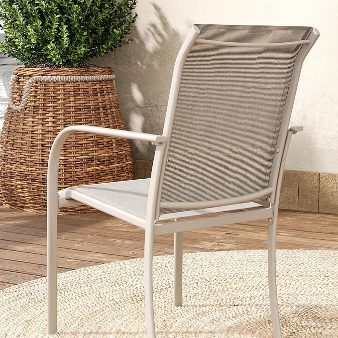 VICLLAX 5 Pieces Patio Dining Set, Outdoor Furniture Set Includes 37.8" Square - Image 4
