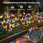 Solar Lights Outdoor Garden Decor: 4 Pack 68 Silk Butterflies - Image 4
