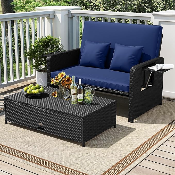 Tangkula Patio Rattan Daybed - Image 2