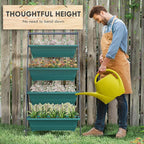 Outsunny Raised Garden Bed, 4 Tier Vertical Garden Planter Set, 4 Outdoor - Image 4