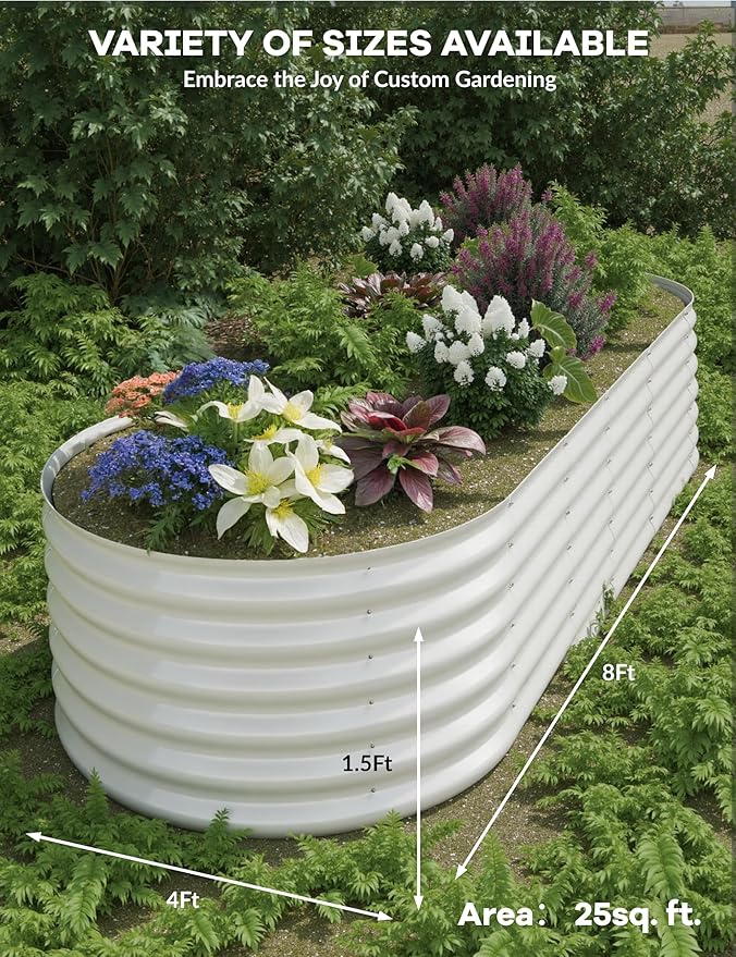 GarveeLife 2 Pcs Raised Garden Beds Outdoor 8x4x1.5 ft - Image 3