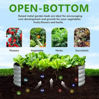 3PCS 3x3x1FT Galvanized Raised Garden Bed Kit, Vegetable Boxes-Round Metal - Image 3