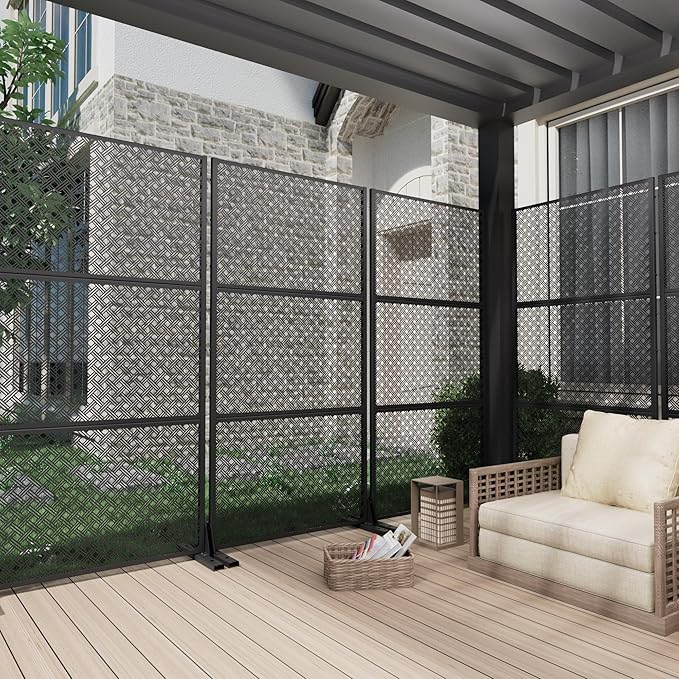 Casaphoria Metal Privacy Screen Outdoor, Jason- Black - Image 3