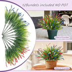 Artificial Faux Plants for Outdoor Spring Decoration, Fake Flowers Shrubs UV - Image 5