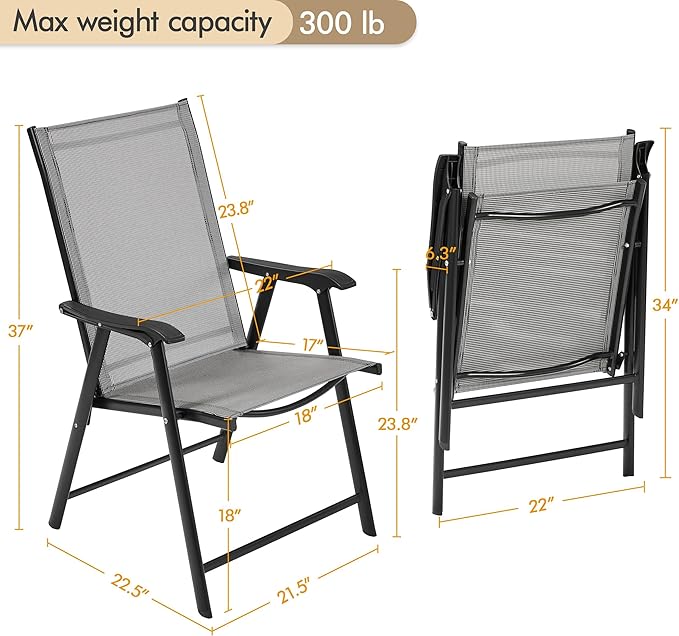 Yaheetech Patio Dining Chairs Set of 2 - Image 3