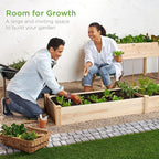 Best Choice Products 8x2ft Outdoor Wooden Raised Garden Bed Planter - Image 2