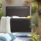 JUMMICO 100 Gallon Resin Deck Box, Waterproof Outdoor Storage Box - Image 7