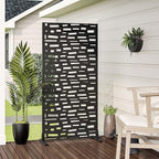 Casaphoria 72" H x 35" W Metal Outdoor Privacy Screen, Freestanding Decorative - Image 3