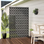 Casaphoria 72" H x 47" W Metal Privacy Screen, Outdoor Freestanding Decorative - Image 3