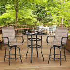 Yaheetech 6 Piece Patio Swivel Bar Stools Texteline Bistro Chairs - Image 2
